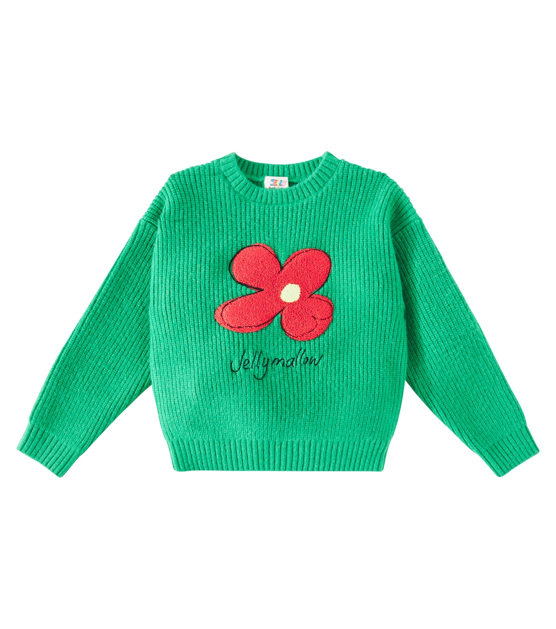JM Flower embroidered ribbed-knit sweater | Jellymallow