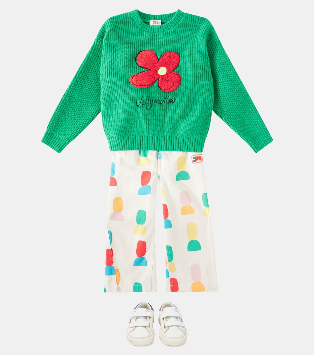 JM Flower embroidered ribbed-knit sweater | Jellymallow