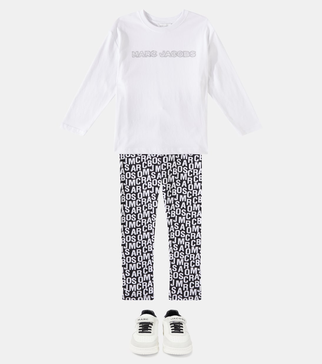 Logo cotton-blend jersey leggings | Marc Jacobs Kids