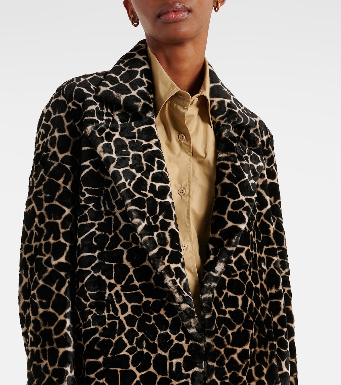 Bedruckter Mantel MLP aus Shearling | Dodo Bar Or