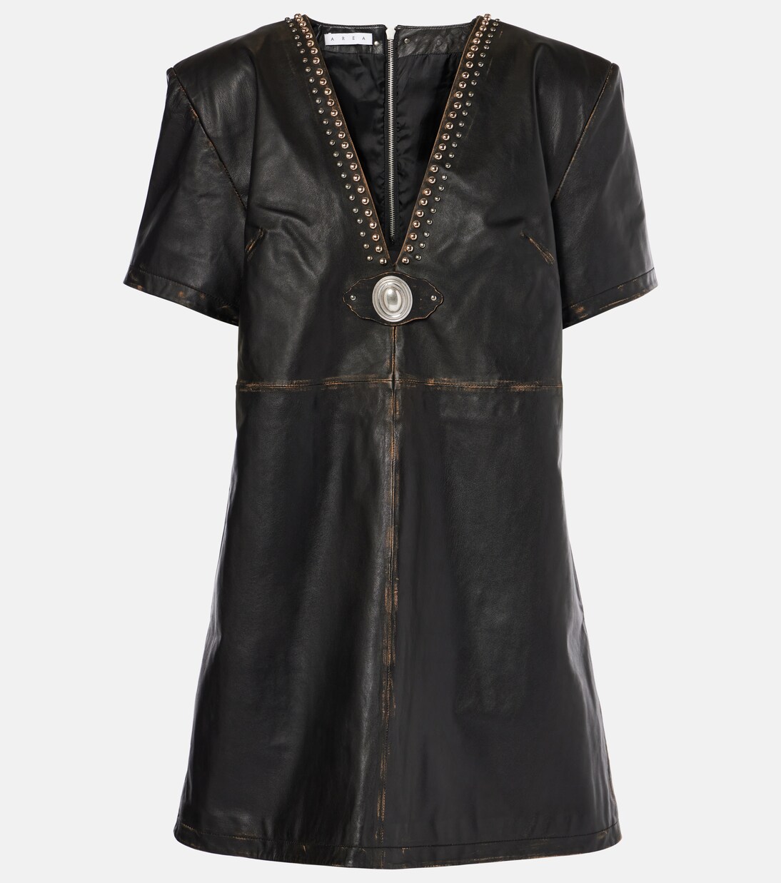 Robe chemise en cuir | Area