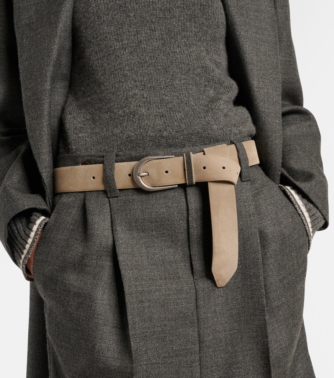 Monili suede belt | Brunello Cucinelli