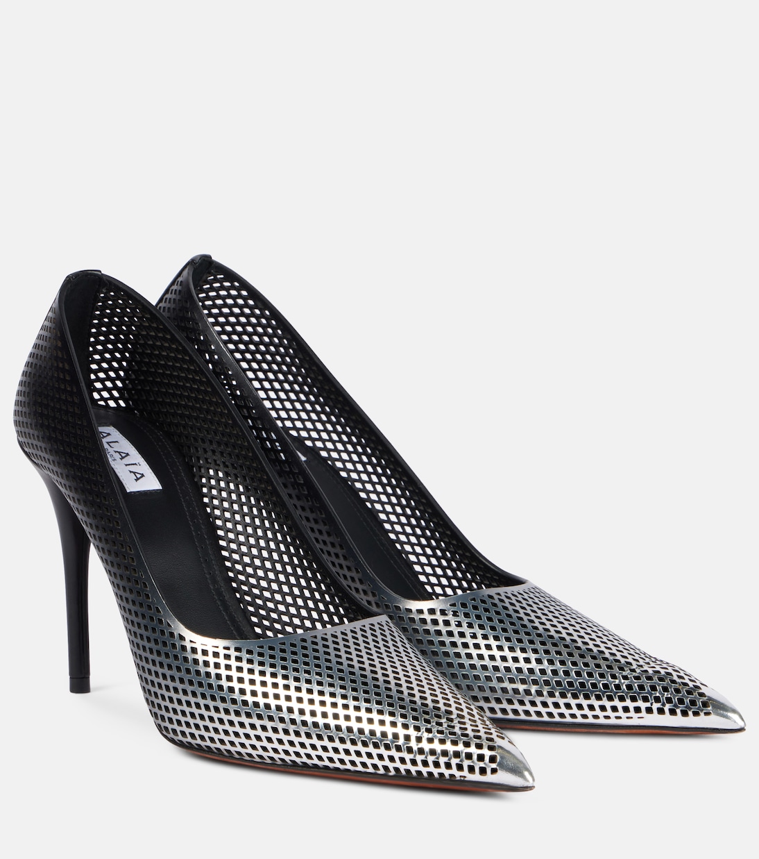 90 ombré leather mesh pumps | Alaïa