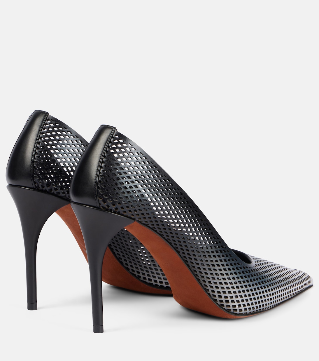 90 ombré leather mesh pumps | Alaïa
