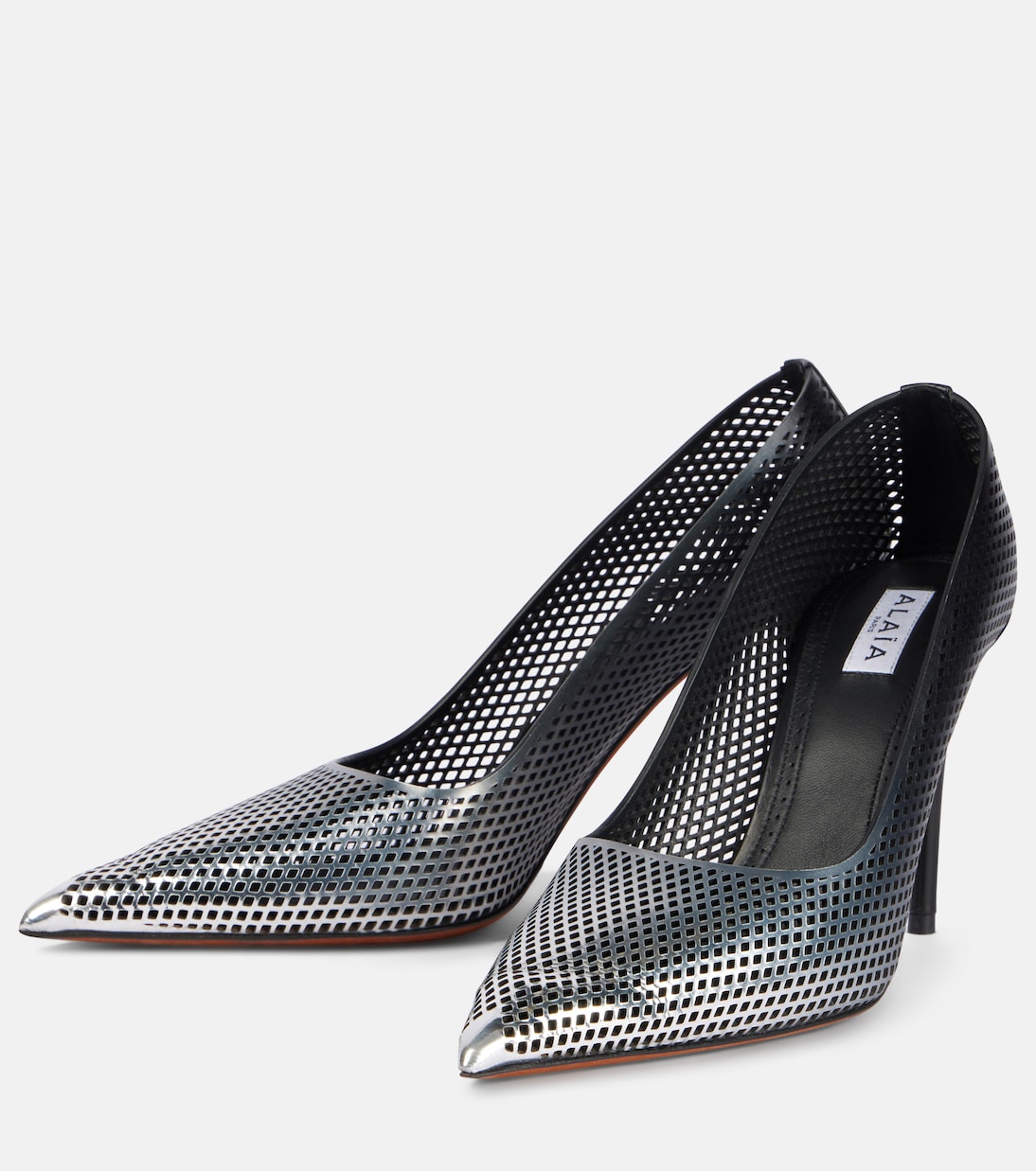 90 ombré leather mesh pumps | Alaïa