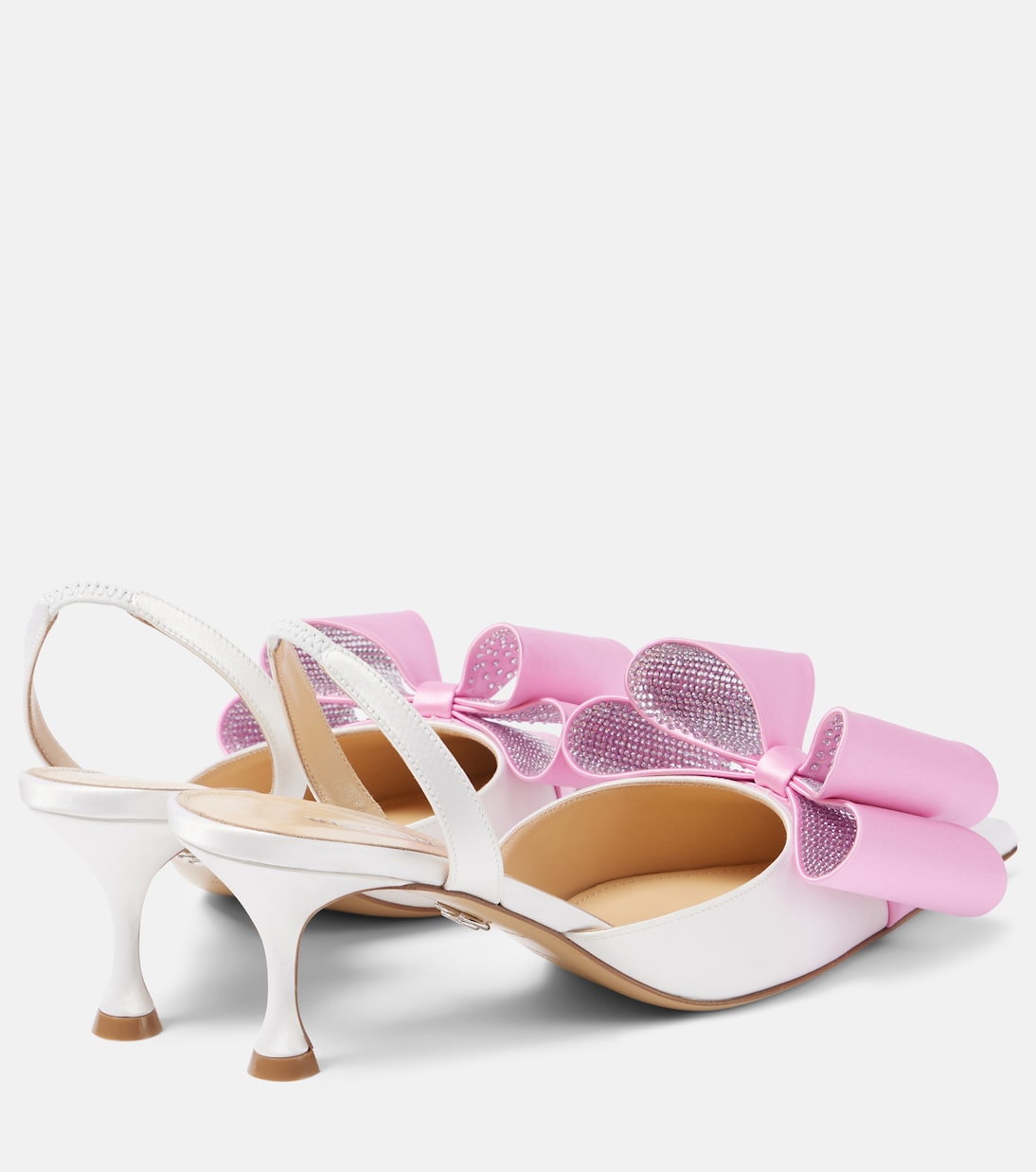 Le Cadeau satin slingback pumps | Mach & Mach