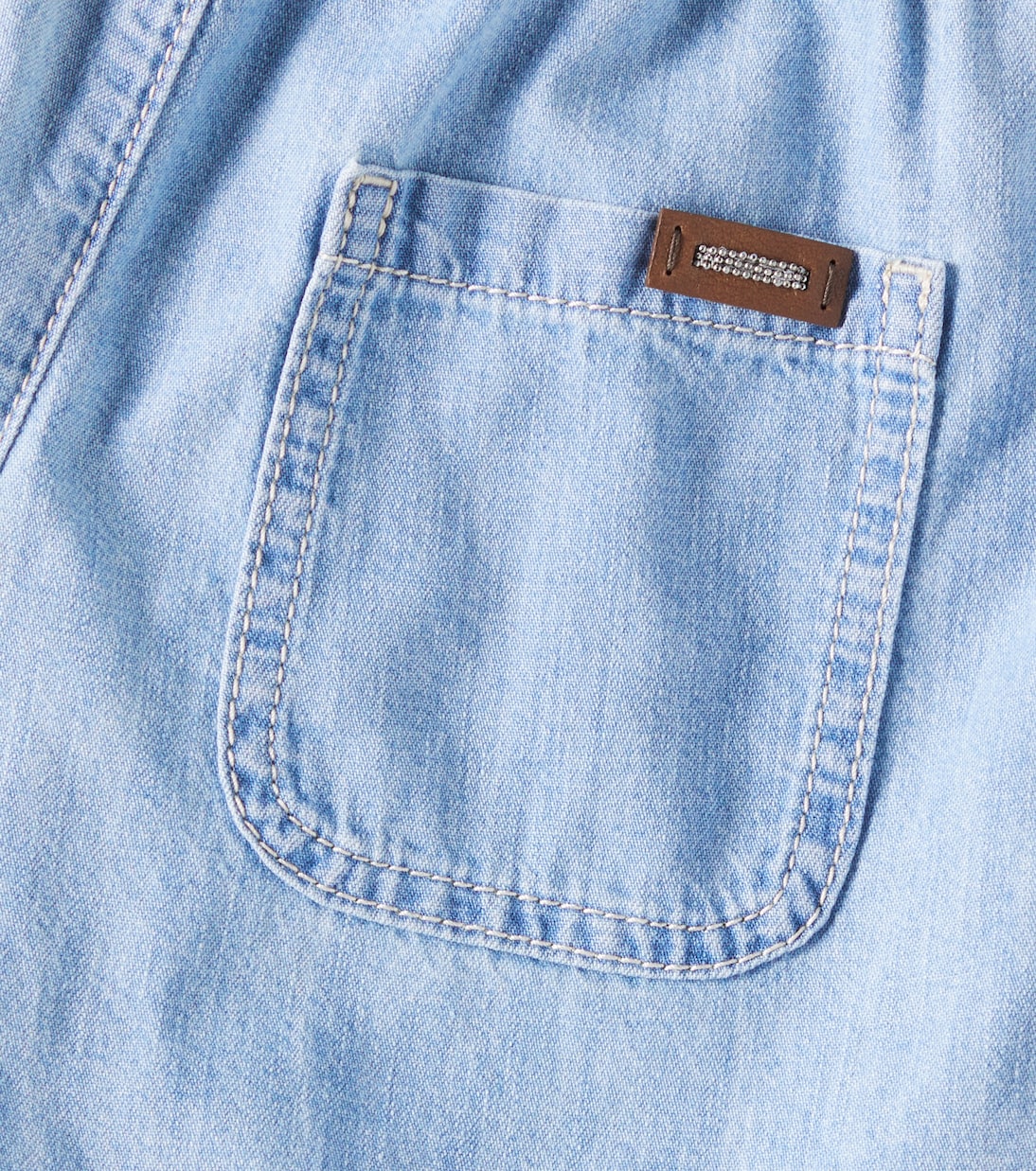 Monili denim shorts | Brunello Cucinelli Kids