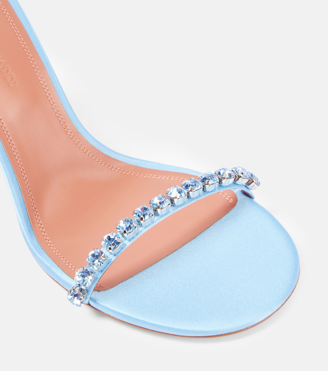 Sandalen Gigi 95 aus Satin mit Kristallen | Amina Muaddi