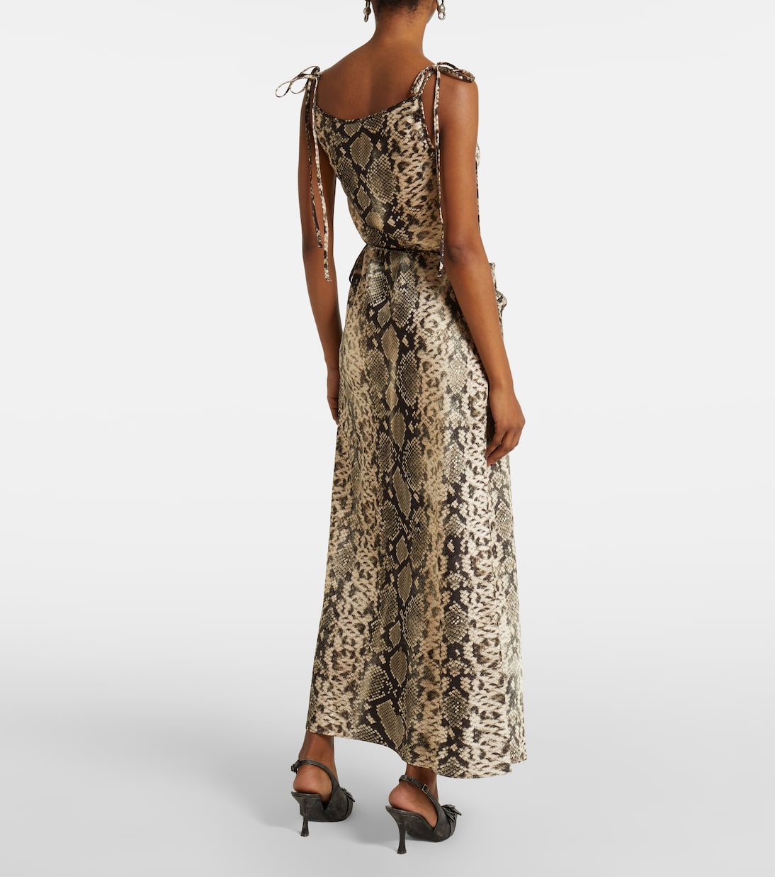 Bedrucktes Midikleid Dayla aus Satin | Acne Studios