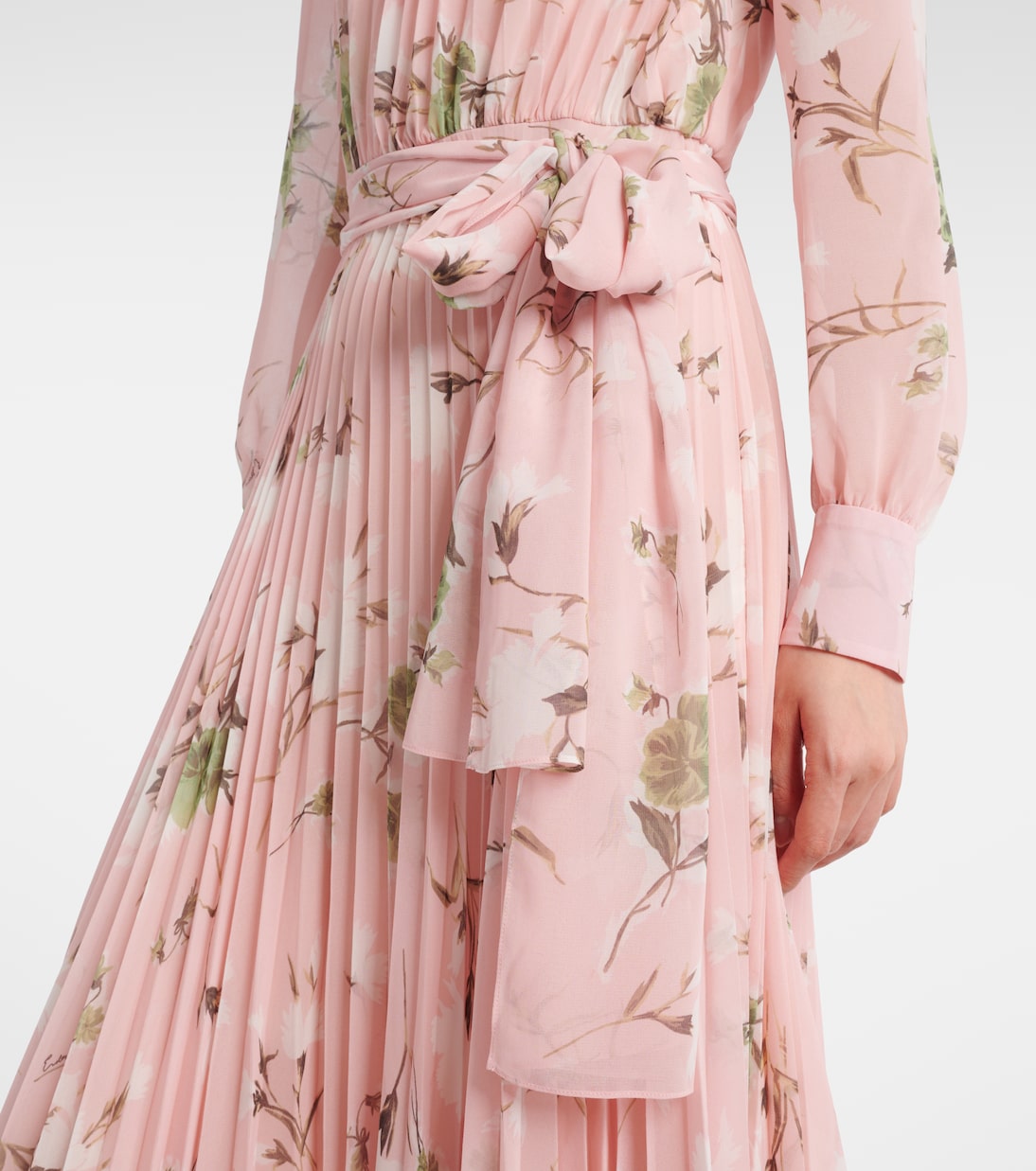 Floral pleated voile gown | Erdem