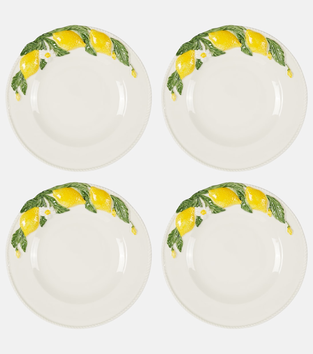 Lemon set of 4 dinner plates | Les-Ottomans