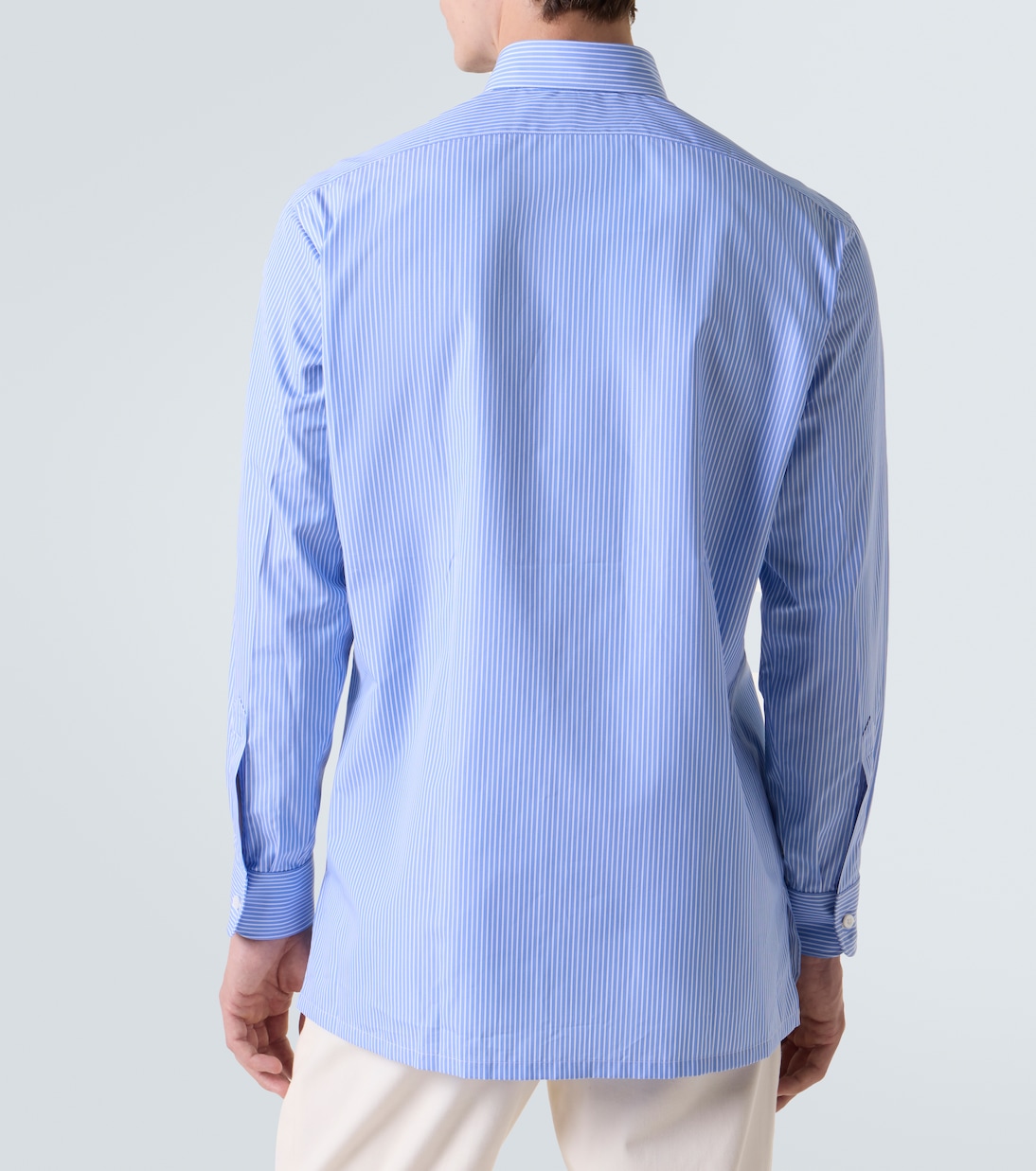 Striped cotton poplin shirt | Charvet