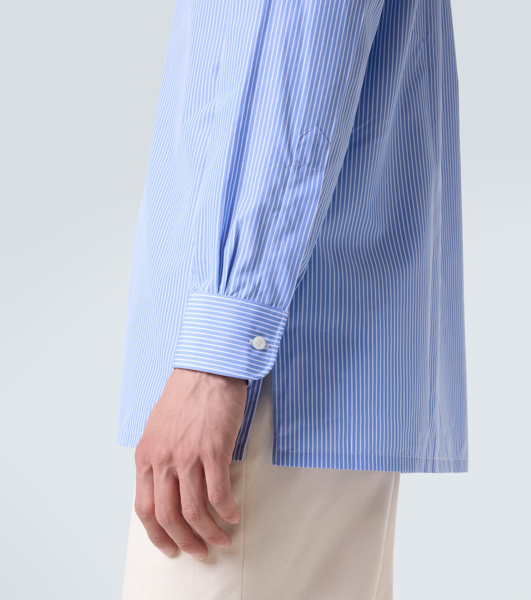 Striped cotton poplin shirt | Charvet