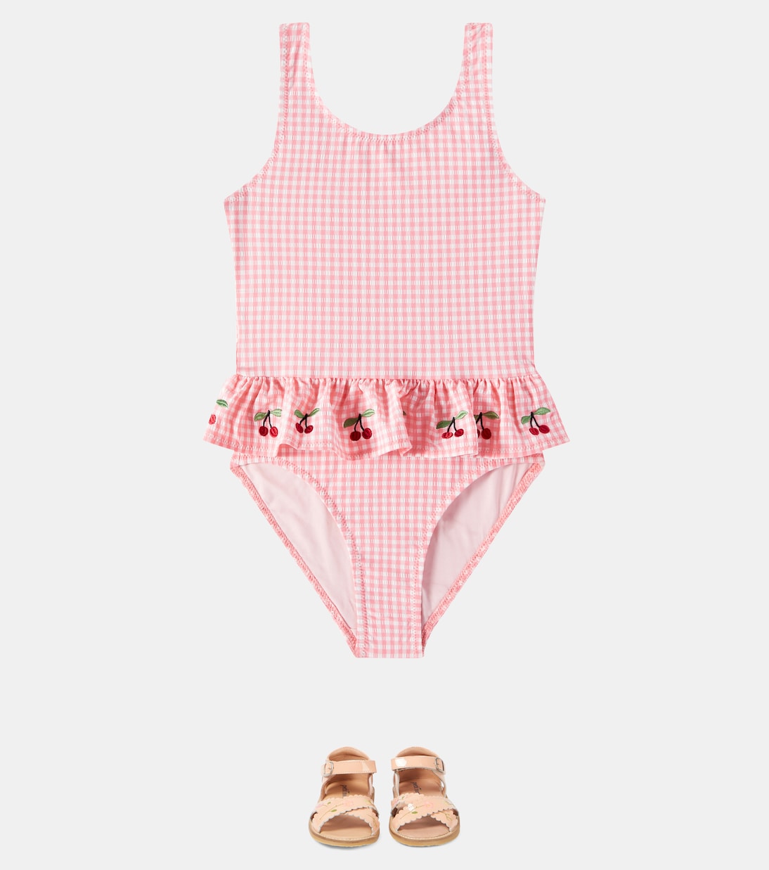 Soline embroidered gingham swimsuit | Konges Sløjd