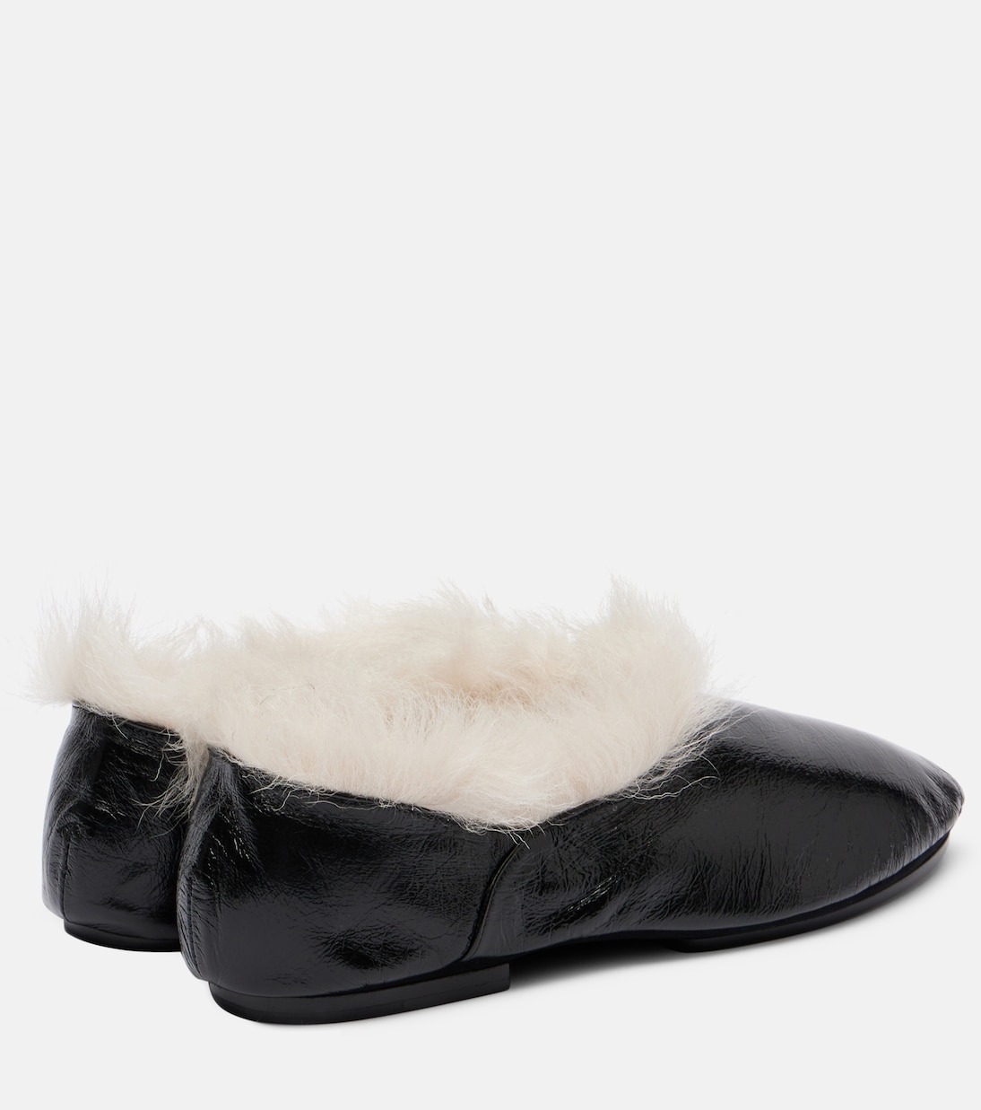 Slip-Ons aus Leder mit Shearling | Jil Sander