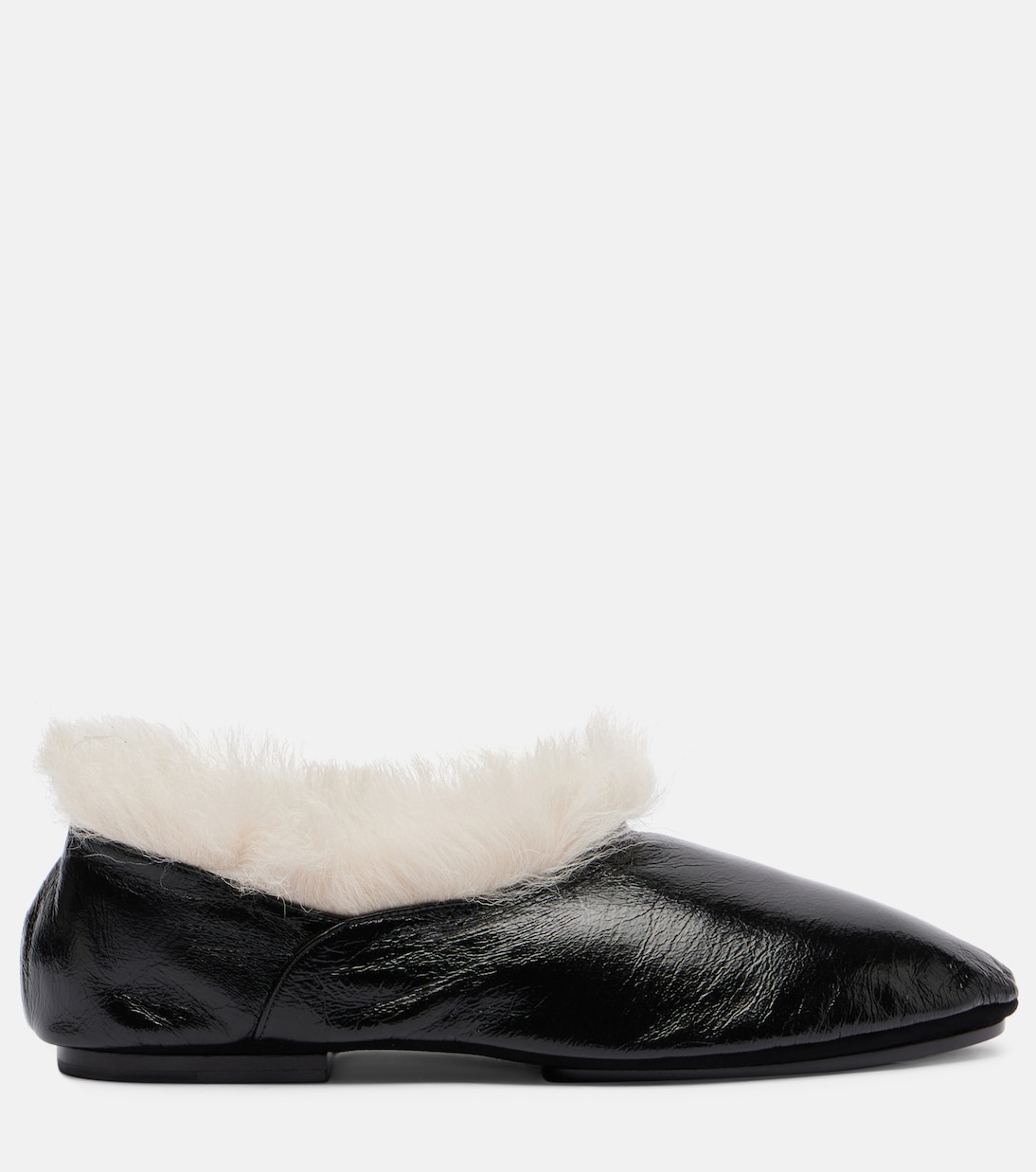 Slip-Ons aus Leder mit Shearling | Jil Sander