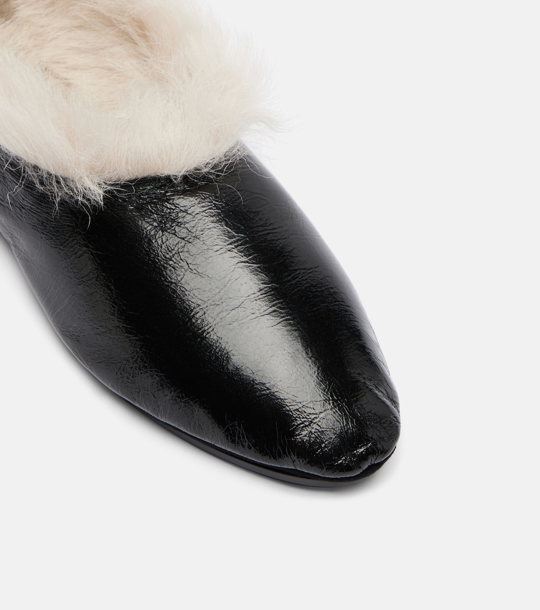 Slip-Ons aus Leder mit Shearling | Jil Sander