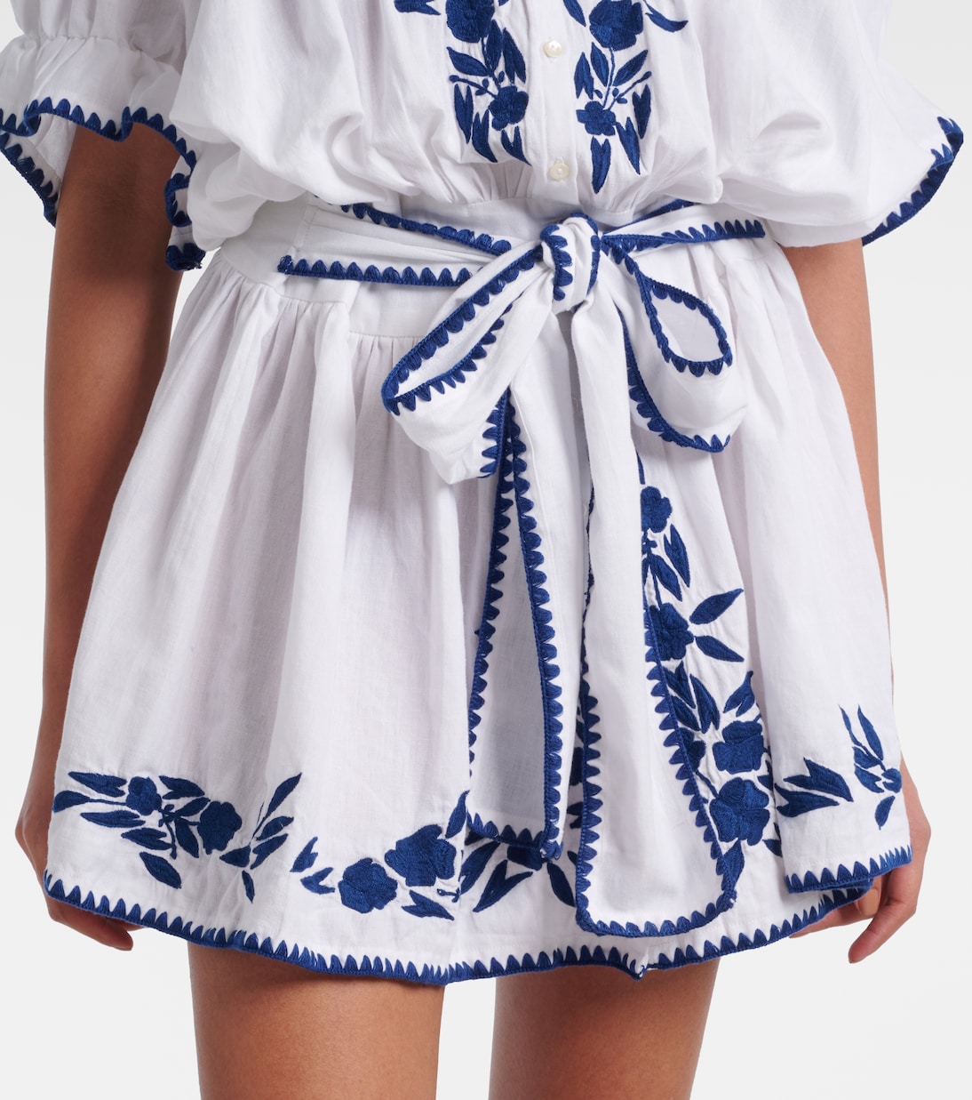 Robe en coton et lin brodés | Juliet Dunn