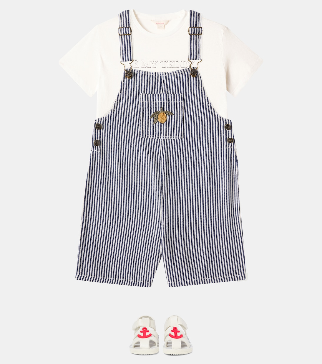 Bedrucktes T-Shirt Era aus Baumwolle und Leinen | Konges Sløjd