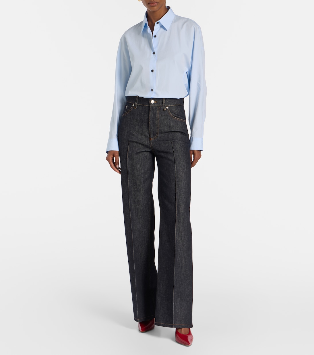 Mid-Rise Wide-Leg Jeans  | Stella McCartney