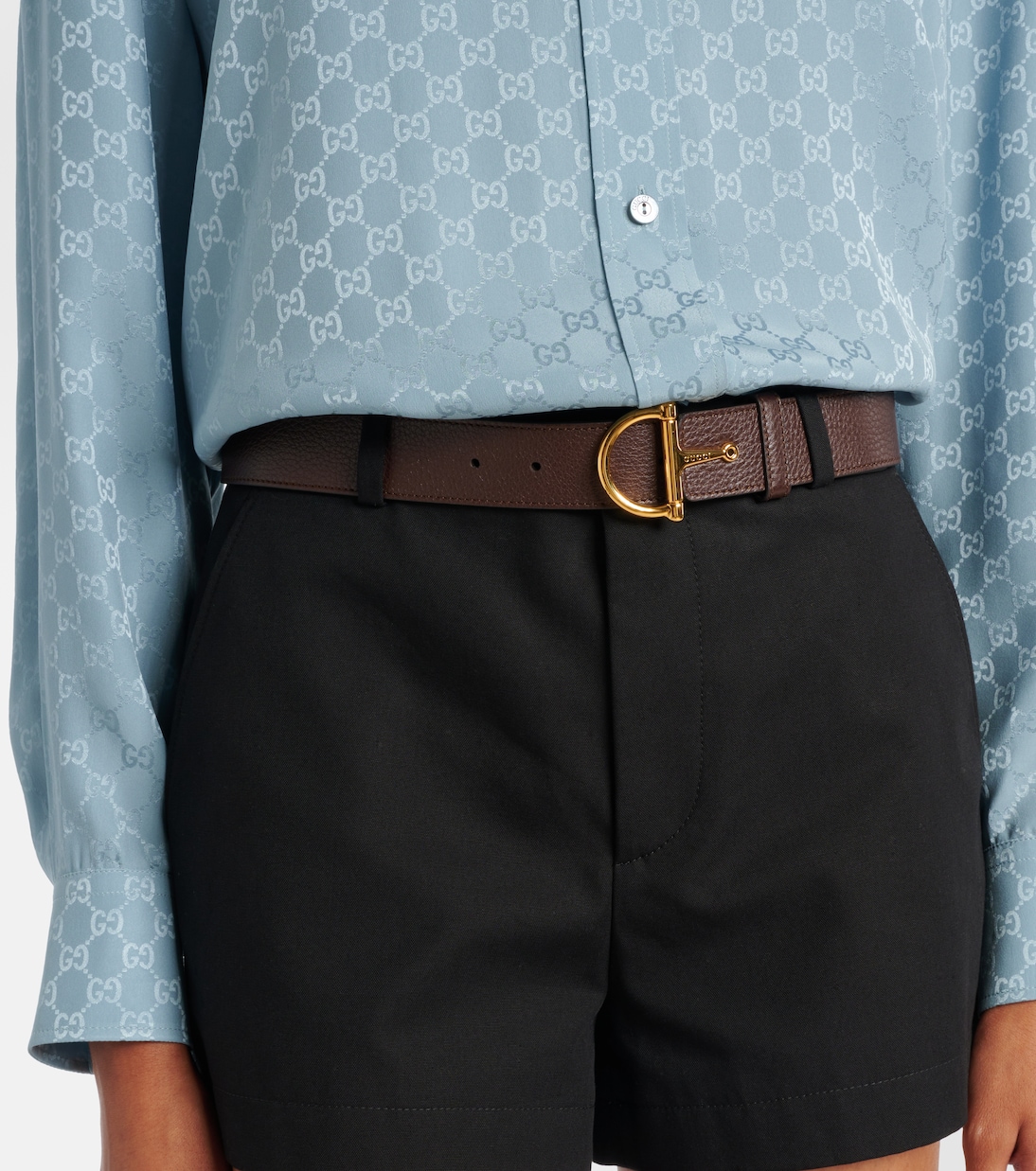 Horsebit 레더 벨트 | Gucci