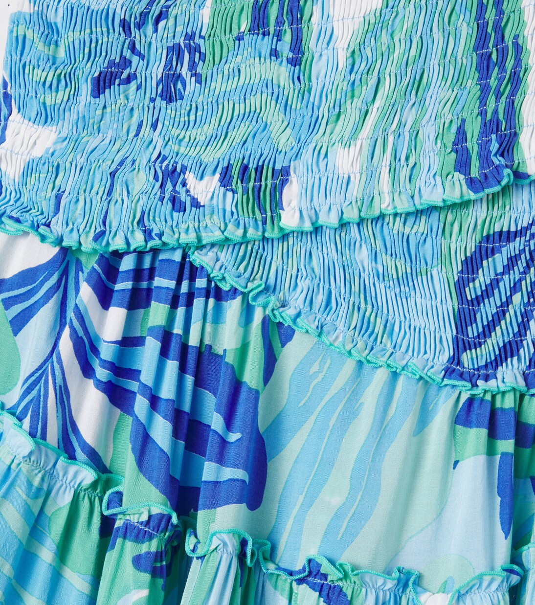 Soledad smocked printed dress | Poupette St Barth Kids