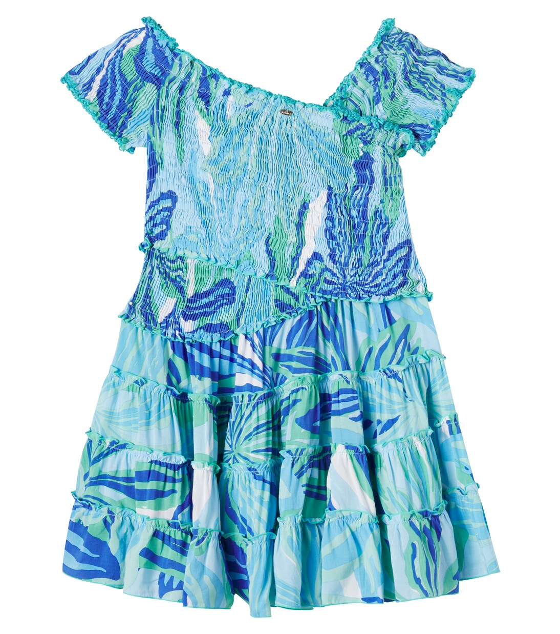 Soledad smocked printed dress | Poupette St Barth Kids
