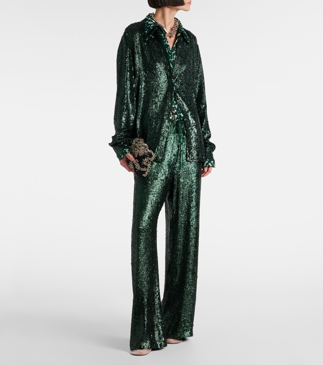 Gerade Hose mit Pailletten | Dries Van Noten