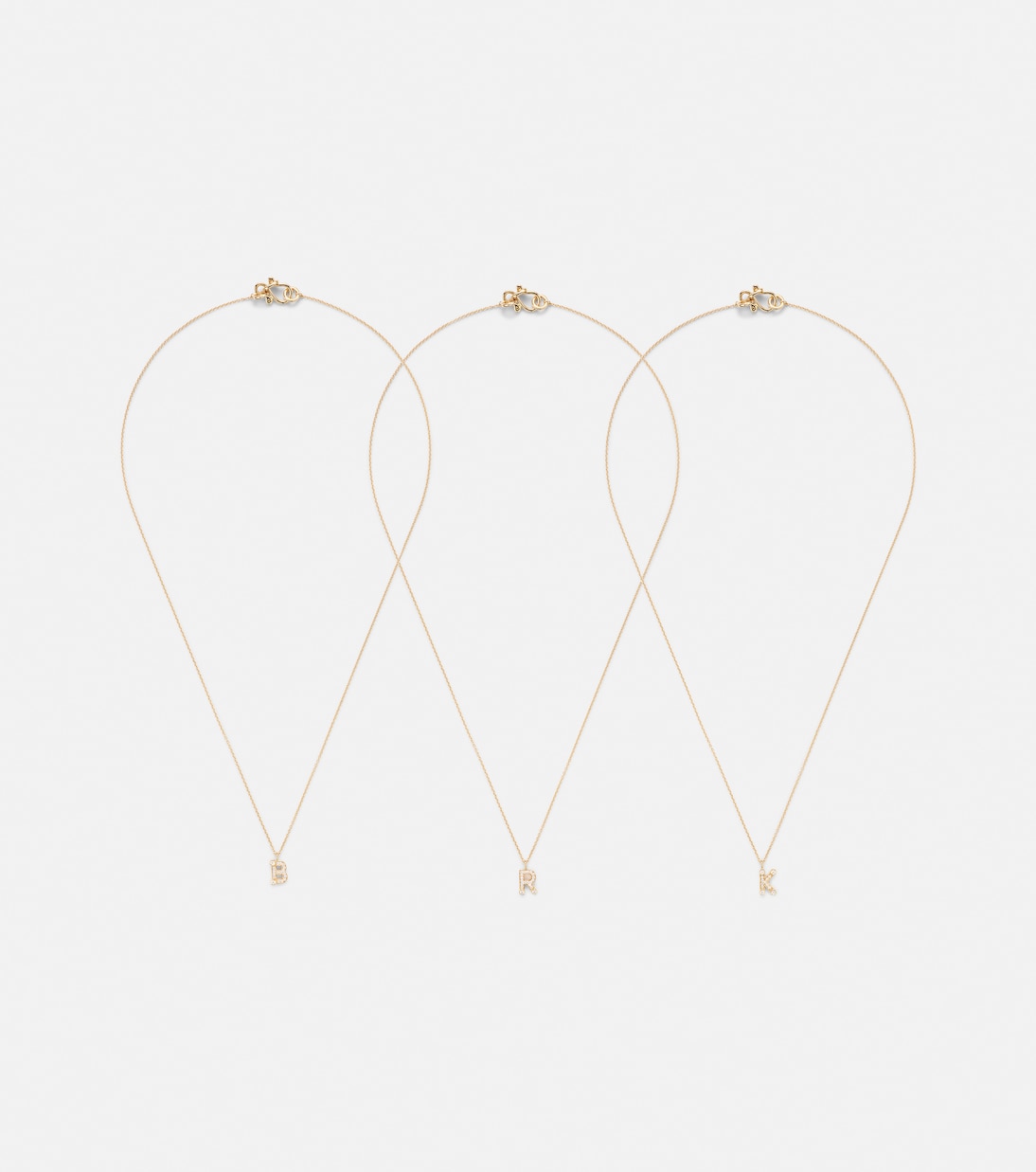 Halskette Initial aus 18kt Gelbgold (750/1000) mit Diamanten | Sophie Bille Brahe