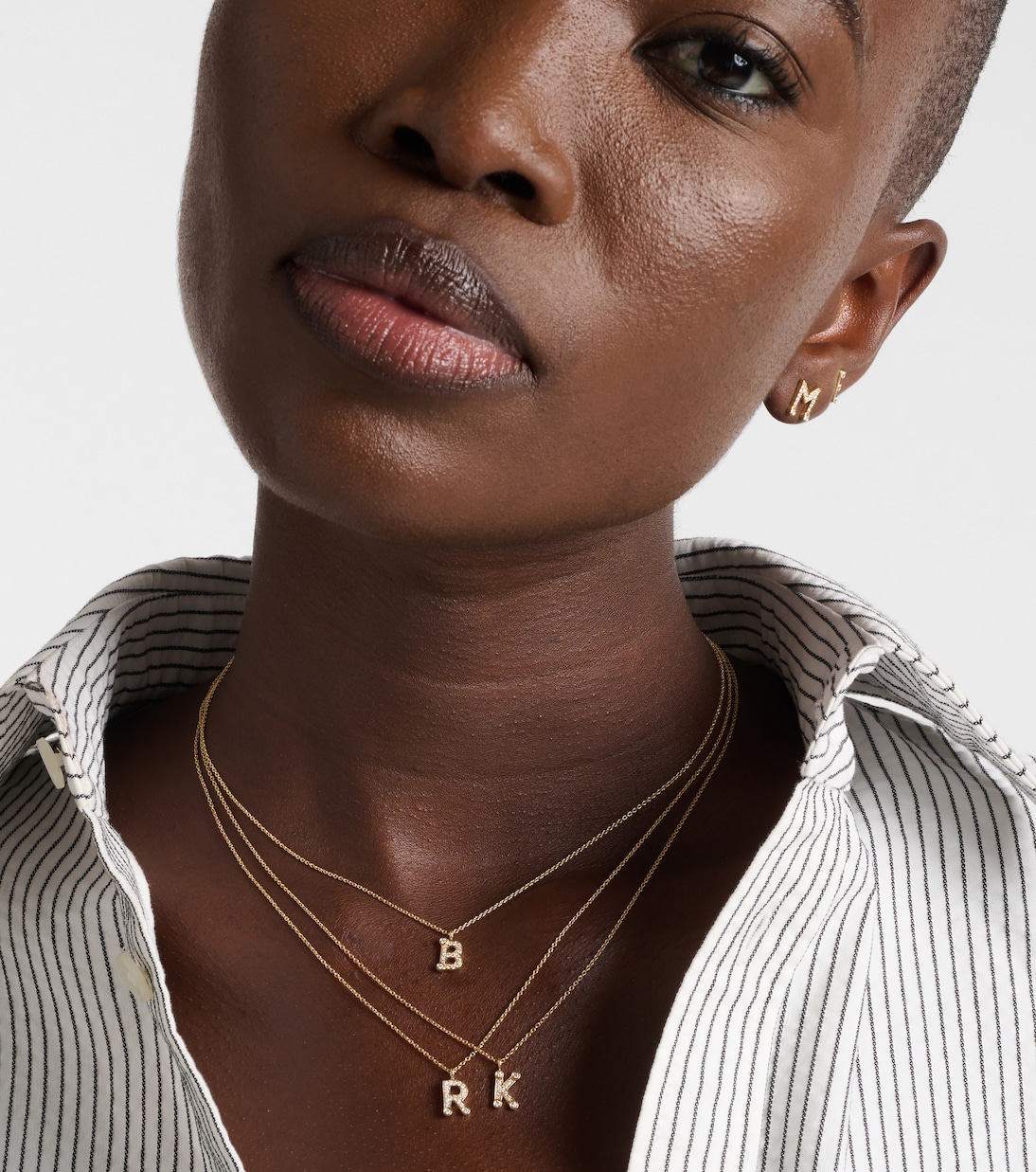 Halskette Initial aus 18kt Gelbgold (750/1000) mit Diamanten | Sophie Bille Brahe