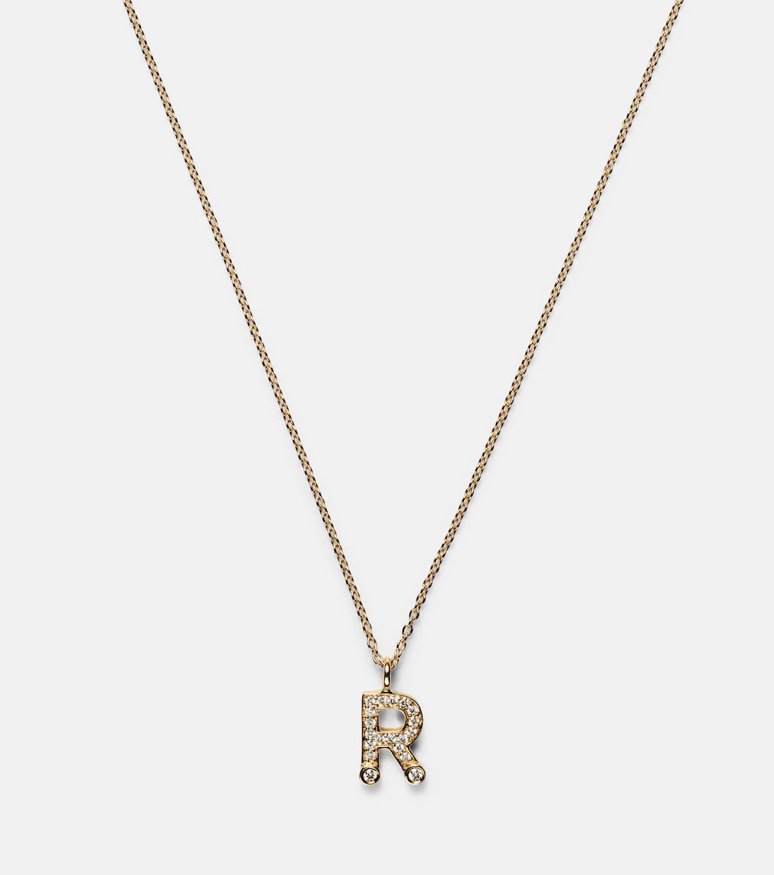 Halskette Initial aus 18kt Gelbgold (750/1000) mit Diamanten | Sophie Bille Brahe