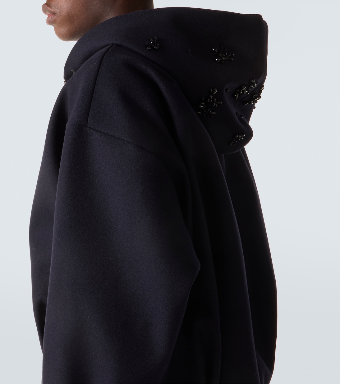 Embellished wool-blend hoodie | Simone Rocha