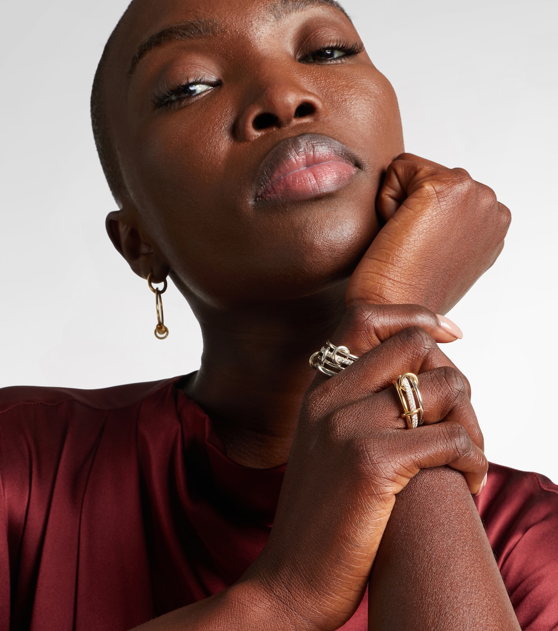 Ring Tigris SG aus 18kt Gelbgold (750/1000) und Sterlingsilber mit Diamanten | Spinelli Kilcollin