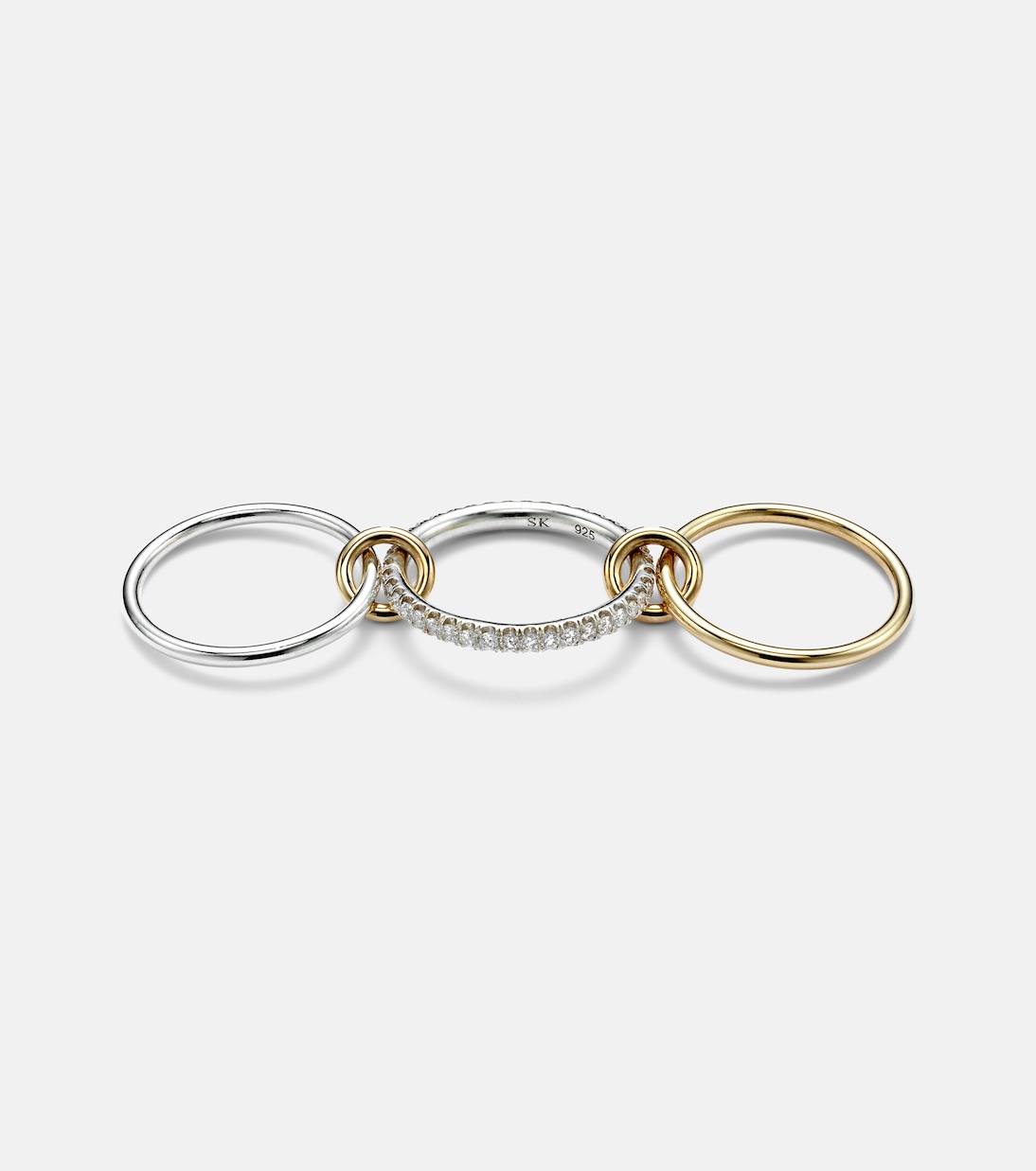 Ring Tigris SG aus 18kt Gelbgold (750/1000) und Sterlingsilber mit Diamanten | Spinelli Kilcollin