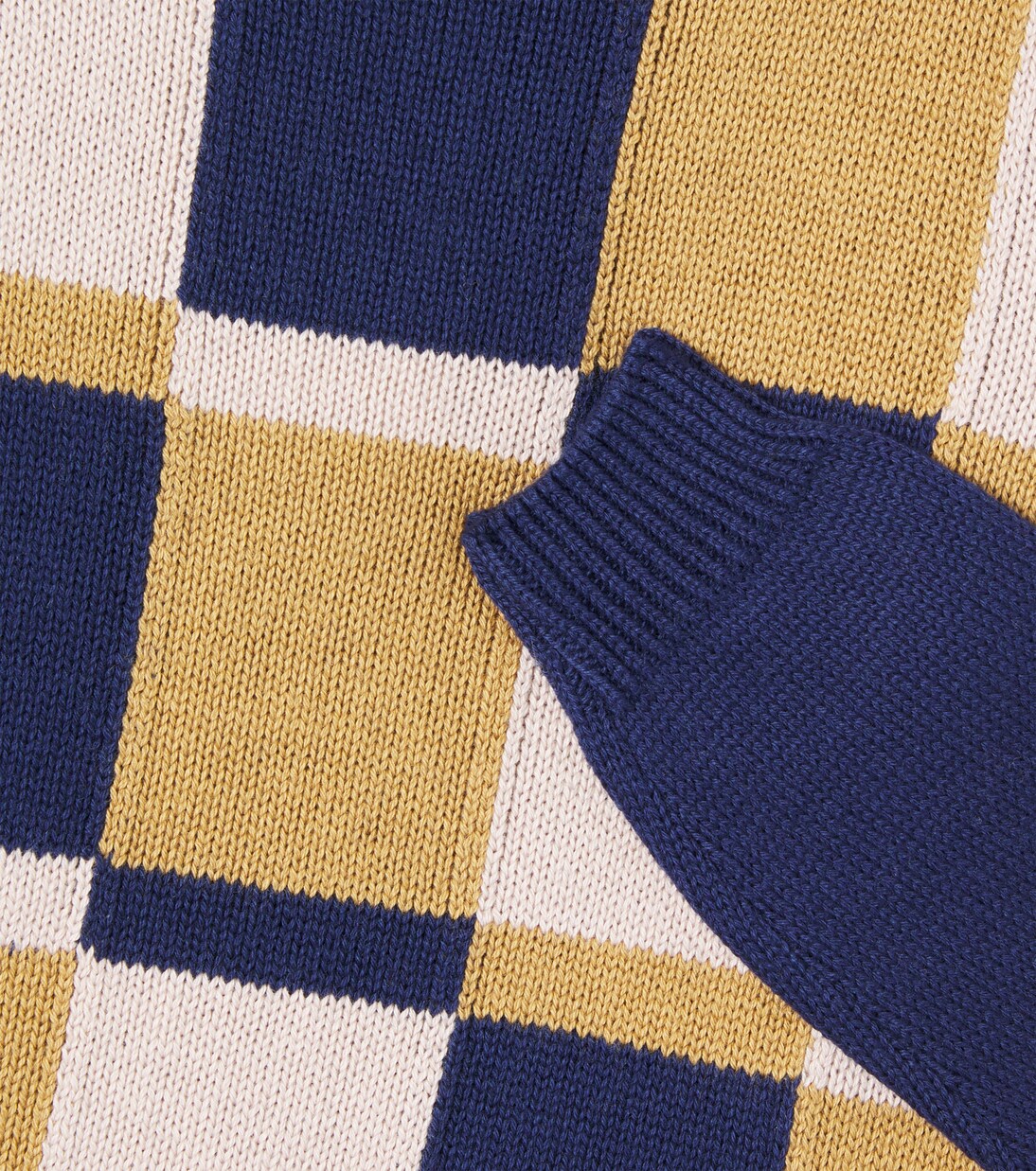 Silas patchwork cotton and wool sweater | Bebe Organic