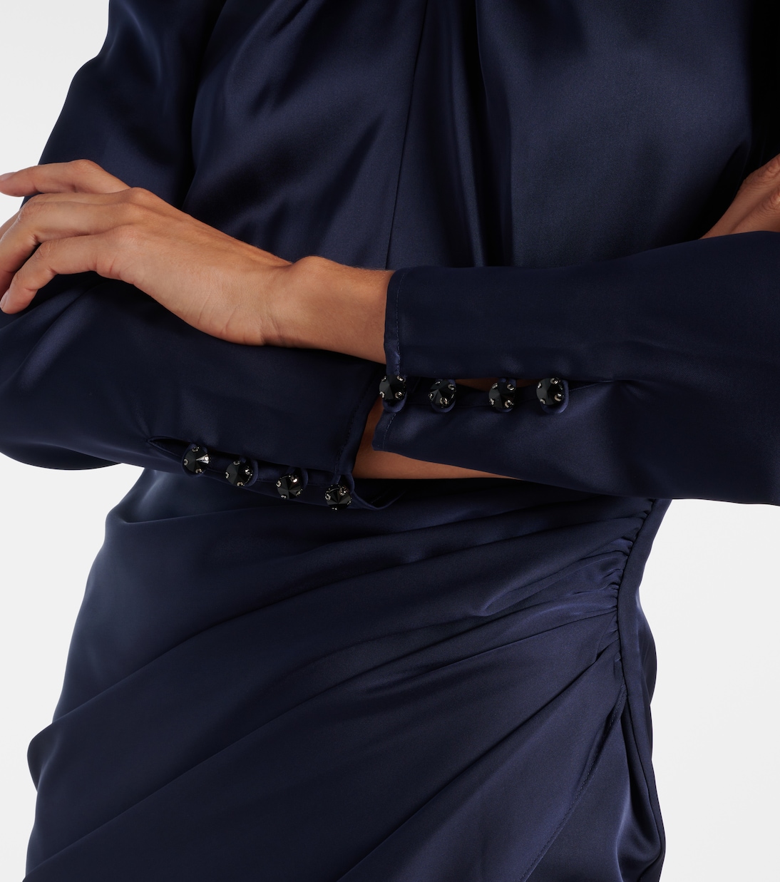 Midikleid aus Satin | Self-Portrait