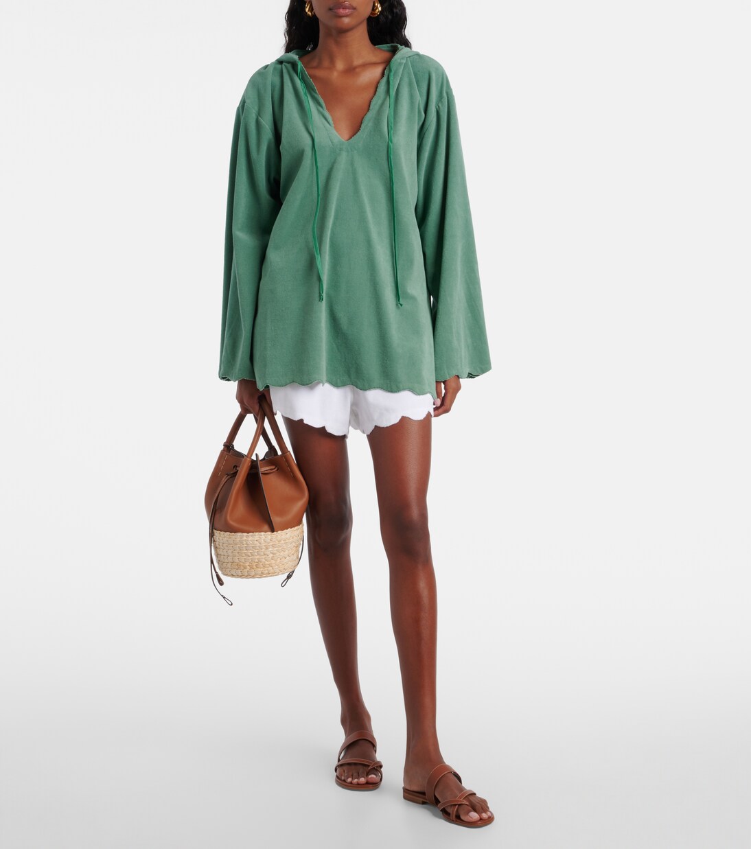 Bellini cotton-blend terry shorts | Marysia