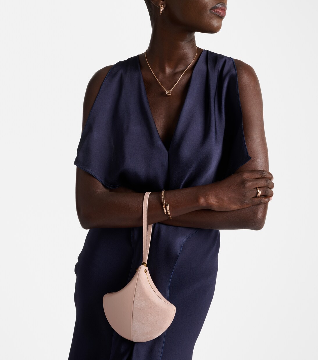 Gingko leather and suede clutch | Bvlgari