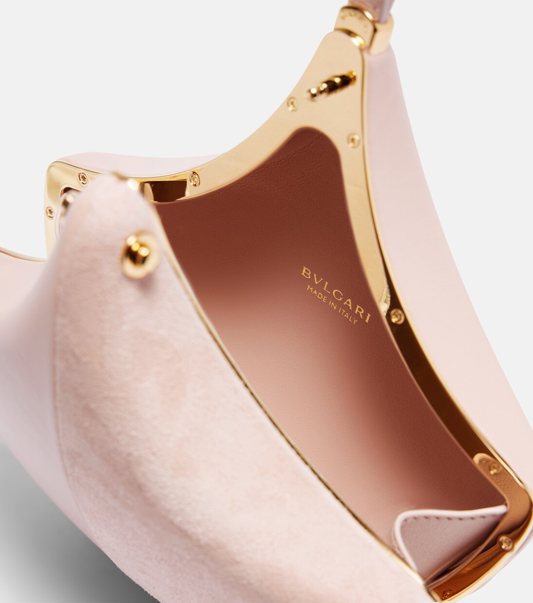 Gingko leather and suede clutch | Bvlgari