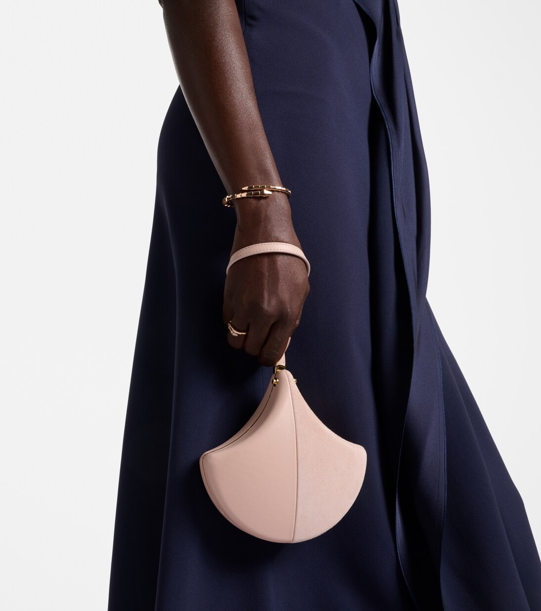 Gingko leather and suede clutch | Bvlgari