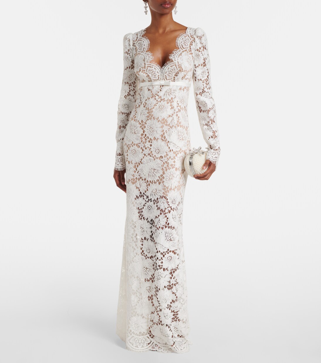 Robe longue en dentelle | Self-Portrait