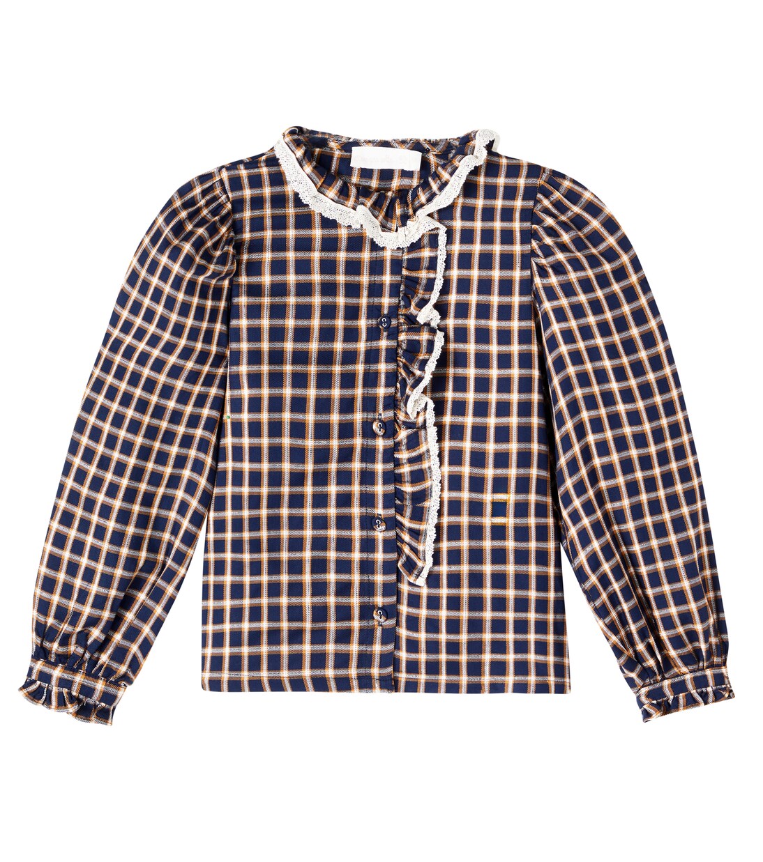Ginevra checked ruffled shirt | C'era Una Volta