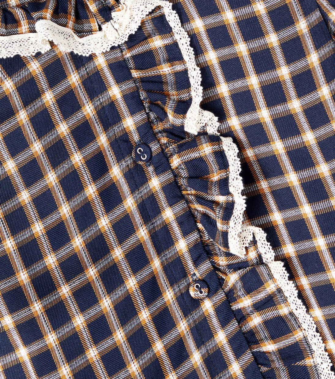 Ginevra checked ruffled shirt | C'era Una Volta