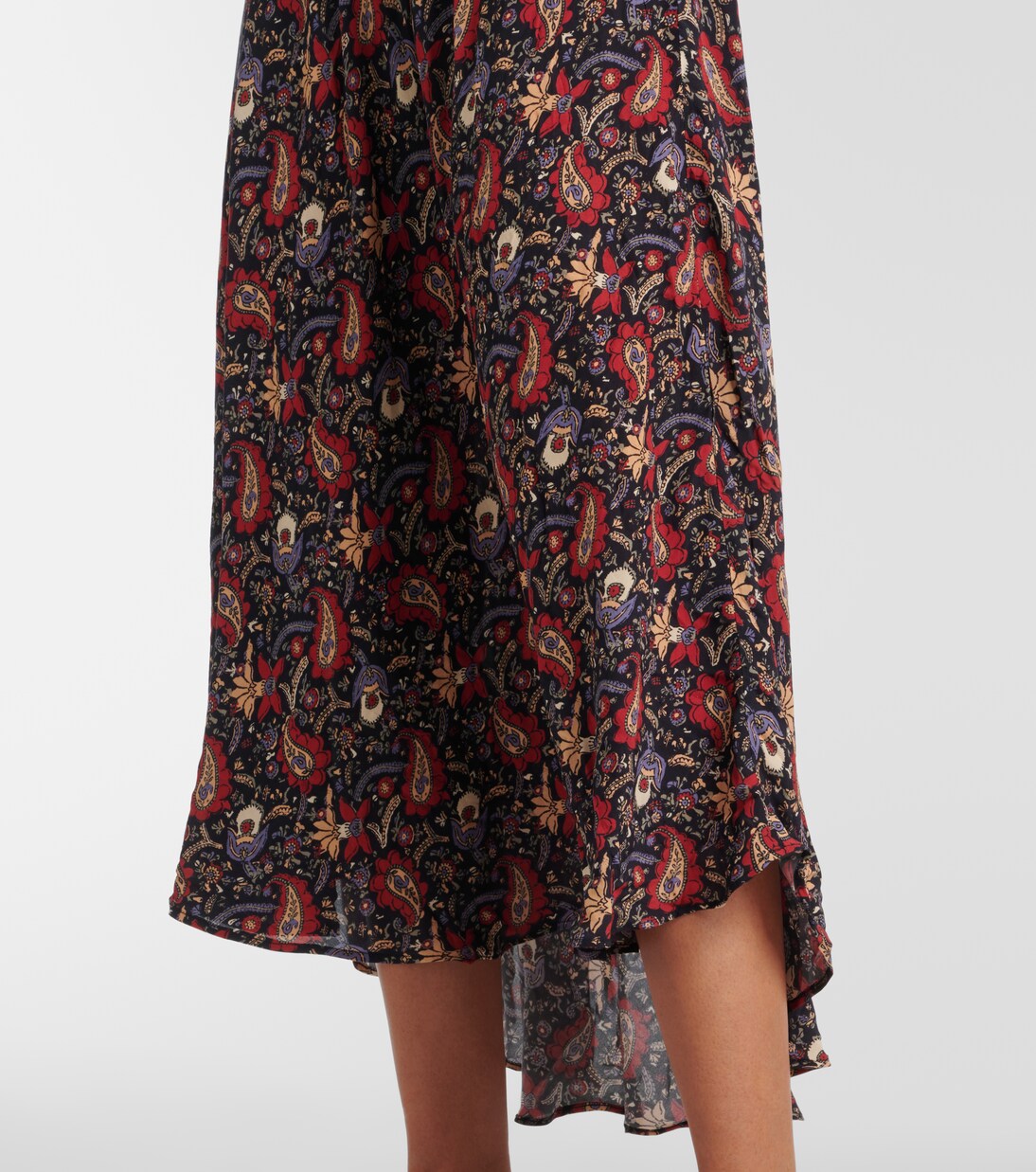 Amina 플로럴 크레이프 드 신 미디 드레스 | Rixo