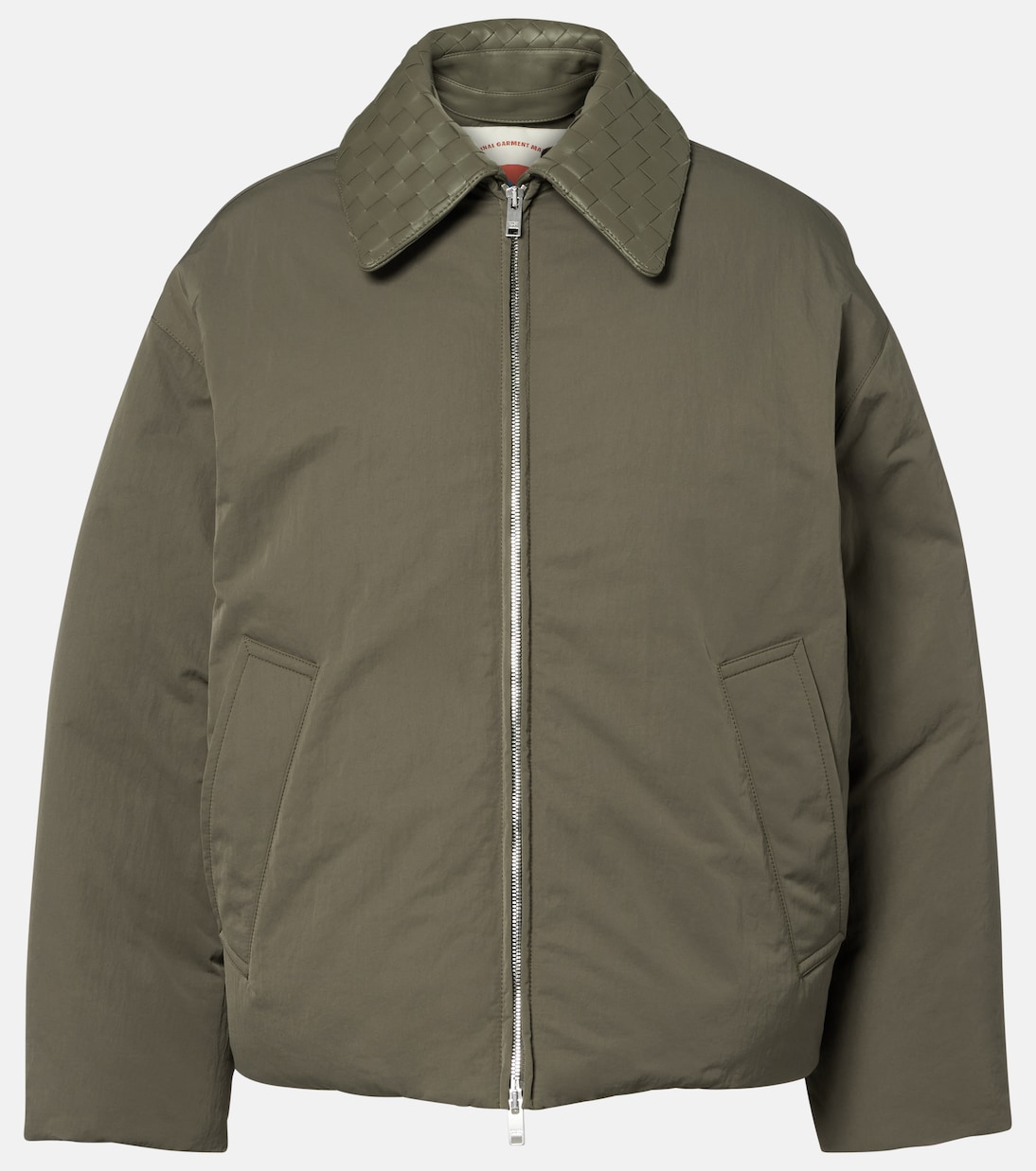 Intrecciato leather-trimmed down jacket | Bottega Veneta