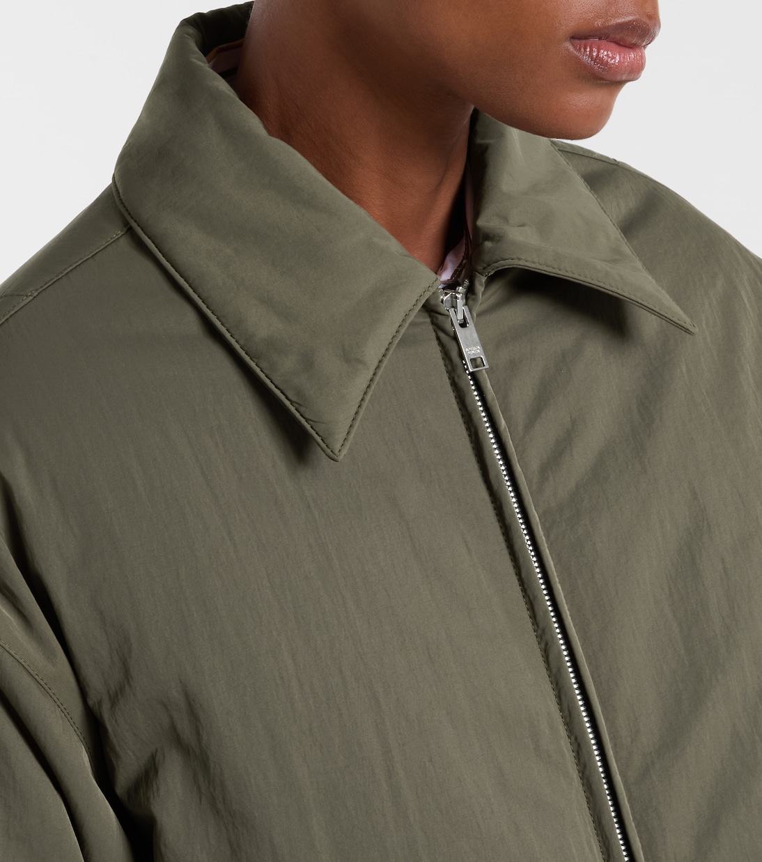 Intrecciato leather-trimmed down jacket | Bottega Veneta