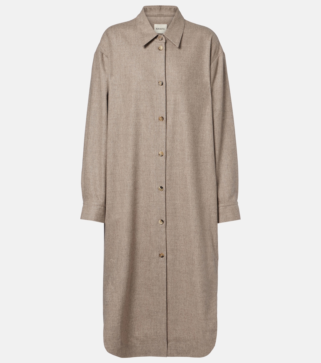 Gloria wool and cashmere shirt dress | Khaite