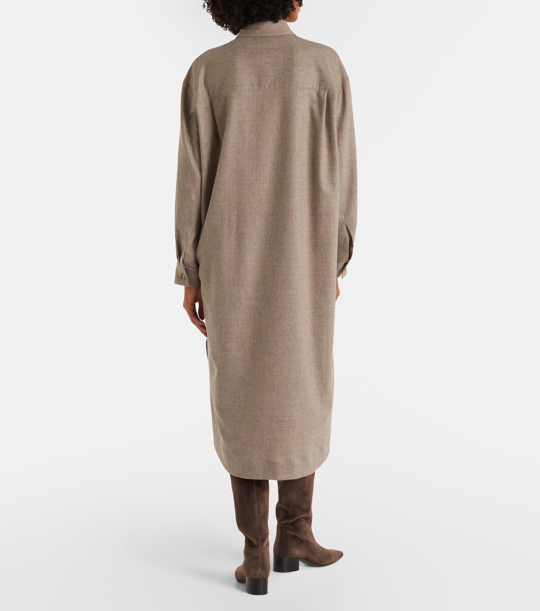 Gloria wool and cashmere shirt dress | Khaite