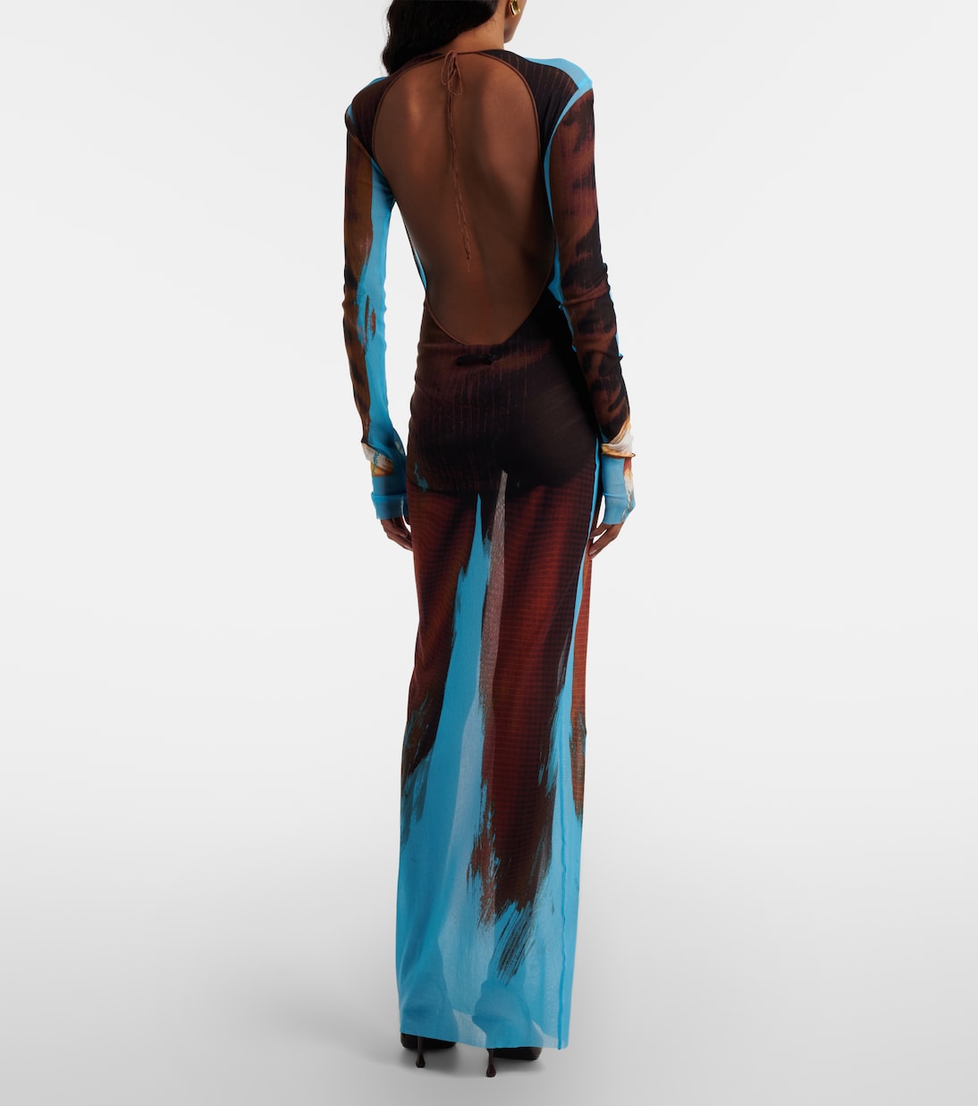 Printed sheer maxi dress | Jean Paul Gaultier