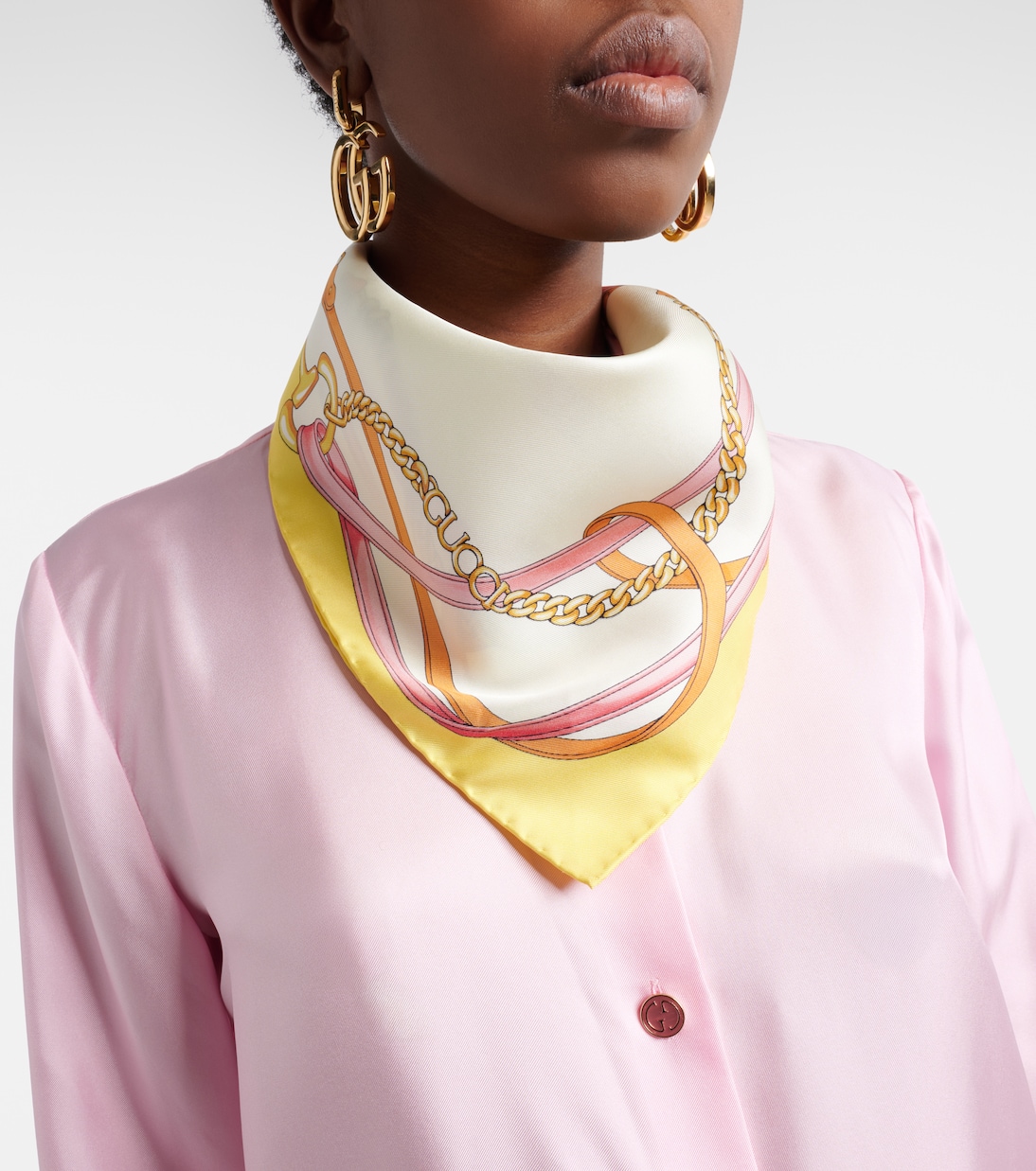 Bedrucktes Tuch aus Seiden-Twill | Gucci